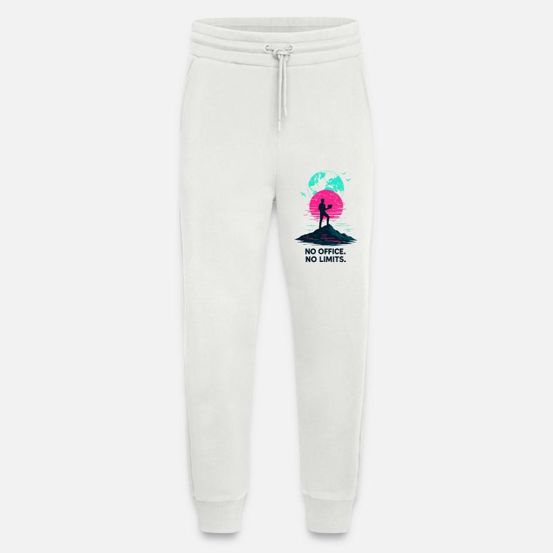 Telecommuting No office, no limits - Jogging Pants - made by SPREAD  - OFF WHITE
