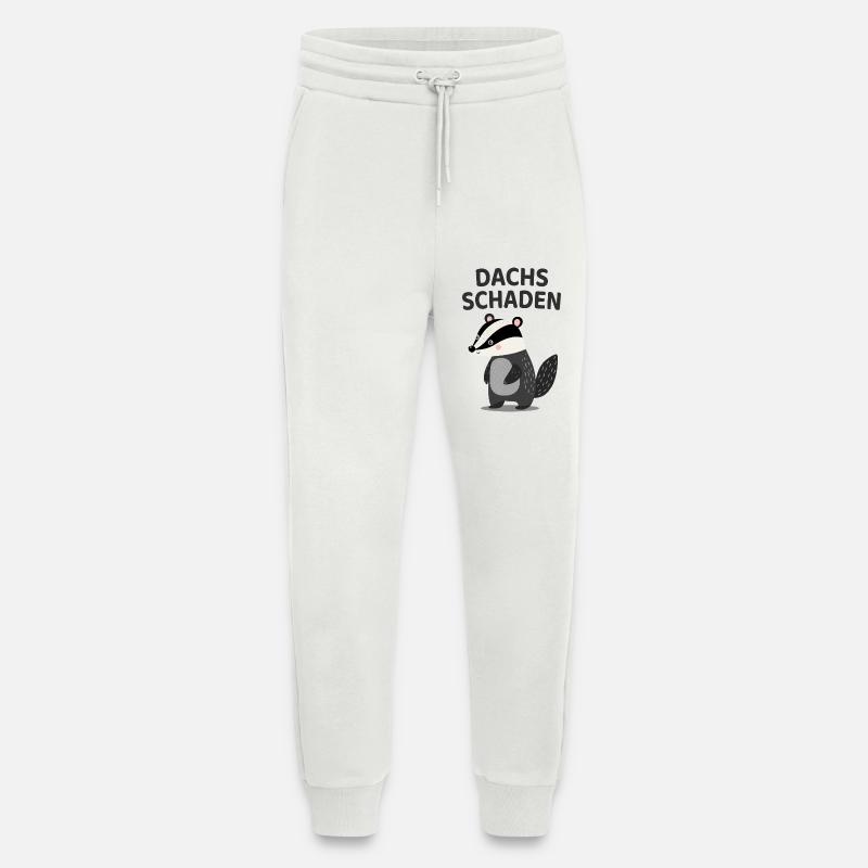 Dachs Schaden Lustiger Dachs Spruch - Jogginghose - made by SPREAD - OFF WHITE