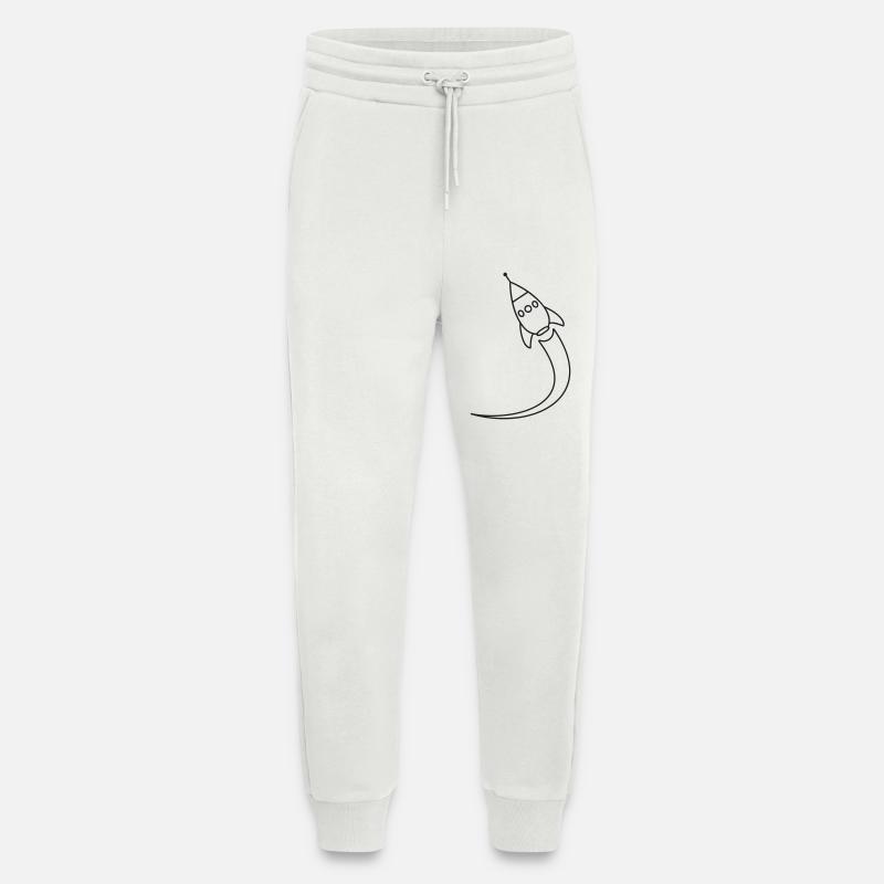 Rocket launches into space - Jogging Pants - made by SPREAD  - OFF WHITE