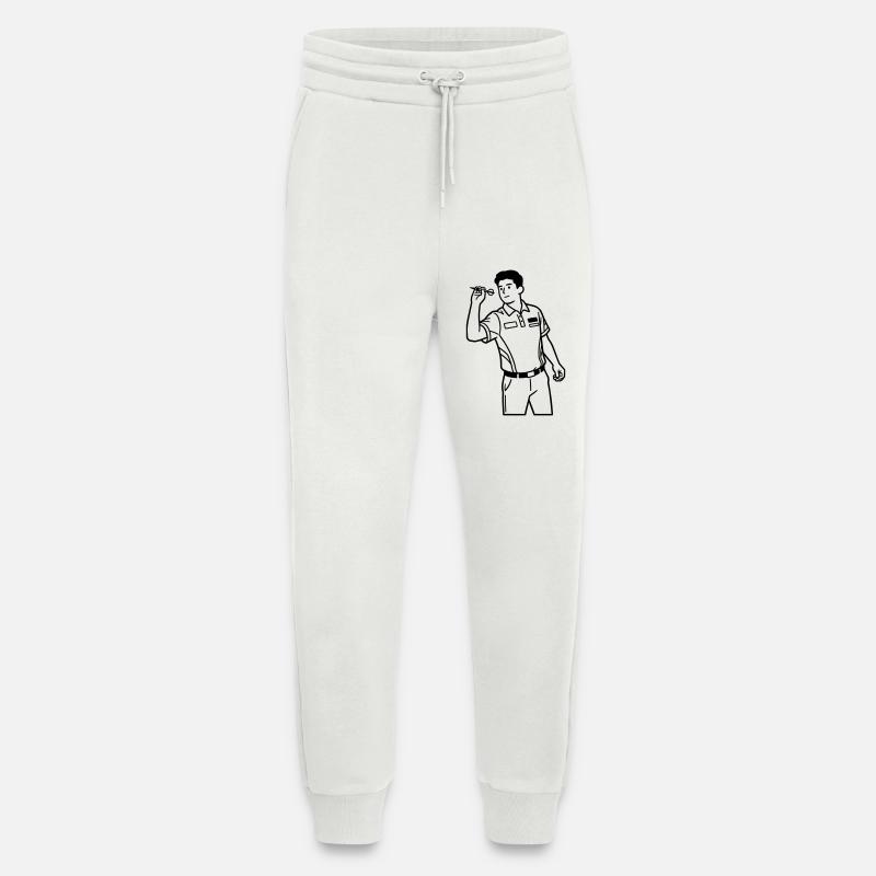 Fléchettes - Pantalon de jogging bio décontracté fabriqué en UE - OFF WHITE