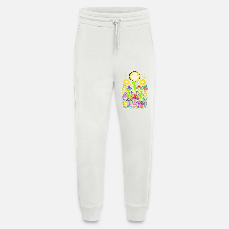 Außerirdische und Regenbogenpilze - Jogginghose - made by SPREAD - OFF WHITE