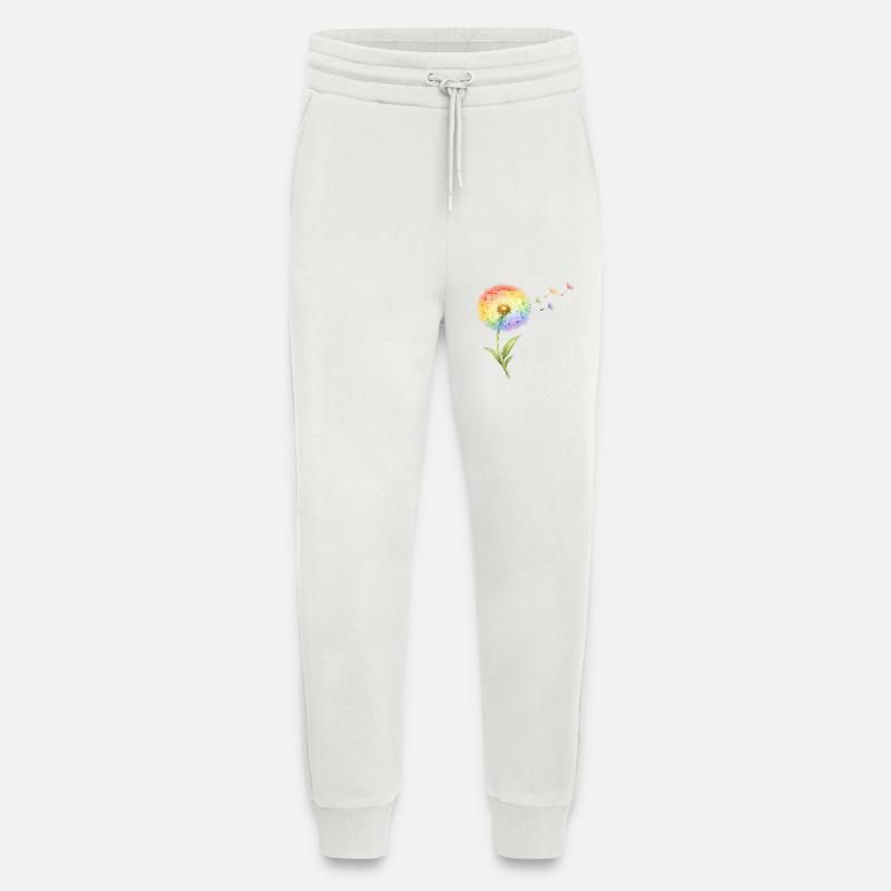 Rainbow Dandelion - Jogging Pants - made by SPREAD  - OFF WHITE