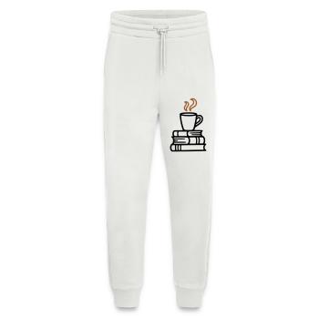 Books Coffee Mug Reading Book Club Bookworm - Jogging Pants - made by SPREAD  - OFF WHITE - Front