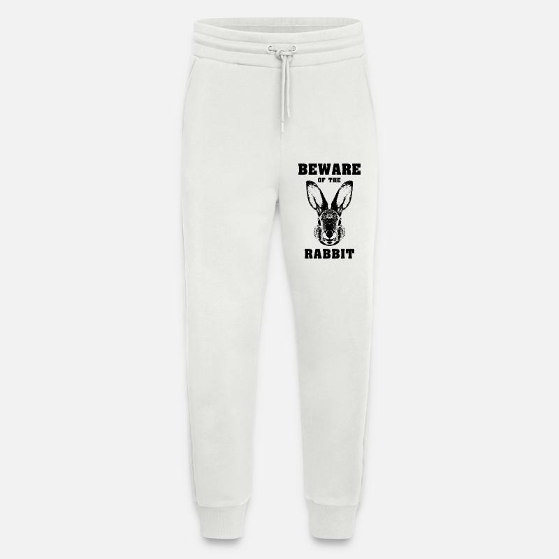 Caution rabbit rabbit - Jogging Pants - made by SPREAD  - OFF WHITE