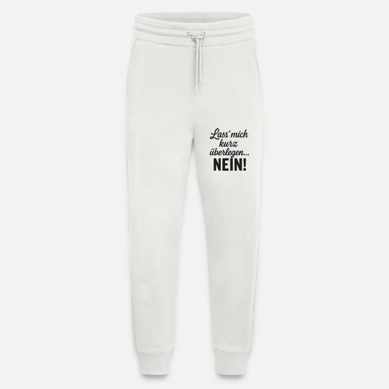 Permettez-moi de réfléchir... Aucune déclaration - Pantalon de jogging bio décontracté fabriqué en UE - OFF WHITE
