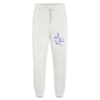 Escargotsmeeting © Chyropterum Innoxius - Pantalon de jogging bio décontracté fabriqué en UE - OFF WHITE - Devant
