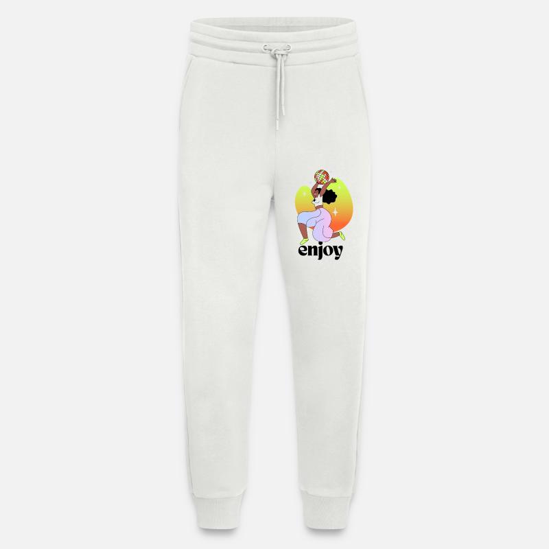Joyful Disco Vibes Illustration - Jogging Pants - made by SPREAD  - OFF WHITE