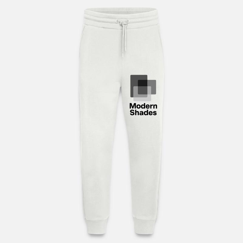 Abstract Gray Square Pattern - Jogging Pants - made by SPREAD  - OFF WHITE
