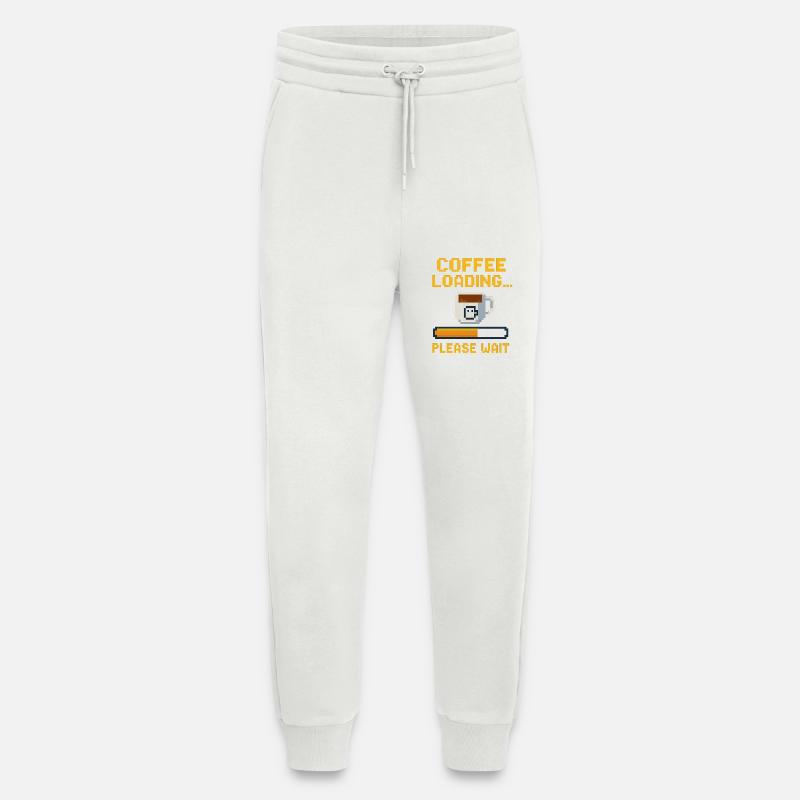 Coffee Loading... Please Wait - Jogging Pants - made by SPREAD  - OFF WHITE