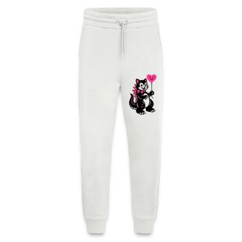 Monster Cat Pink - Jogginghose - made by SPREAD - OFF WHITE - Vorne