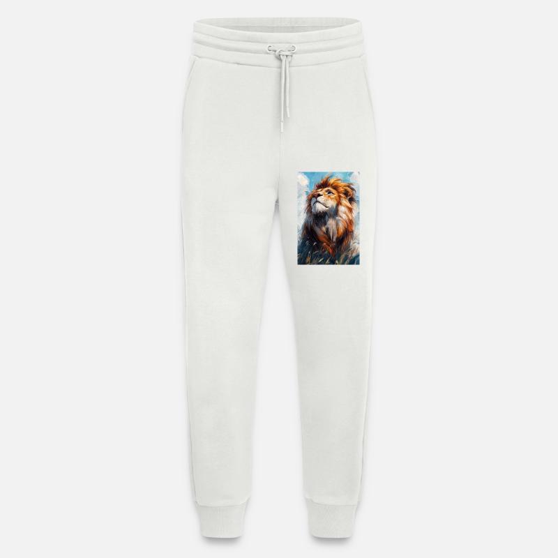 Illustration eines Löwen - Jogginghose - made by SPREAD - OFF WHITE