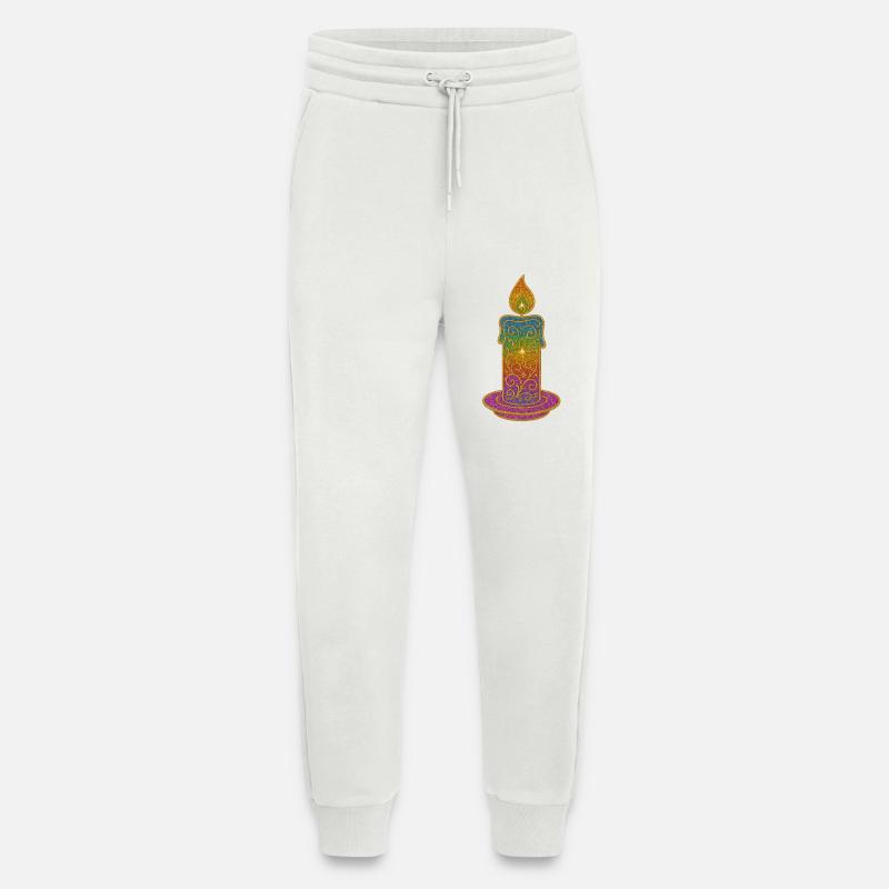 Glitter Candle Gradient Ornament - Jogging Pants - made by SPREAD  - OFF WHITE