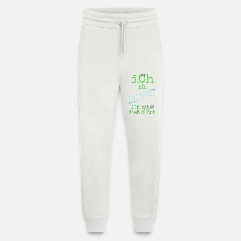 Benno as a first name - Jogging Pants - made by SPREAD  - OFF WHITE