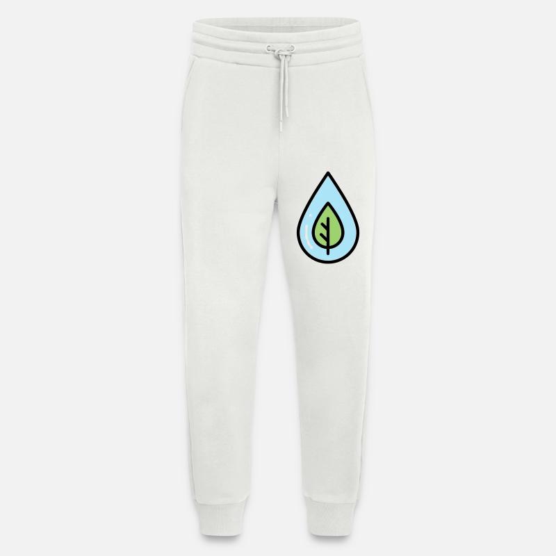 Wassertropfen Blatt Öko - Jogginghose - made by SPREAD - OFF WHITE