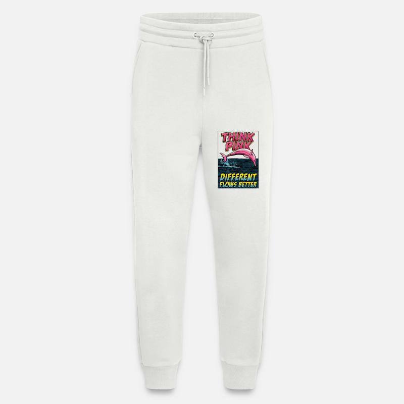 Pensez à Pink Dolphin : Meilleur Flow - Pantalon de jogging bio décontracté fabriqué en UE - OFF WHITE