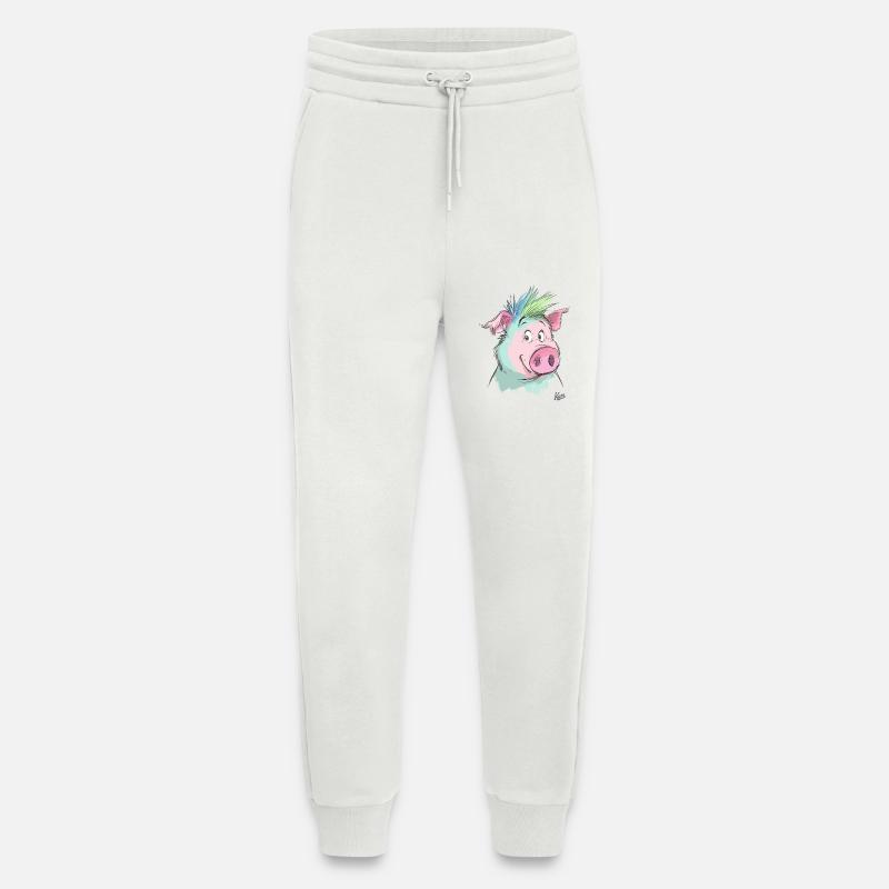 Friendly Pig - Jogging Pants - made by SPREAD  - OFF WHITE
