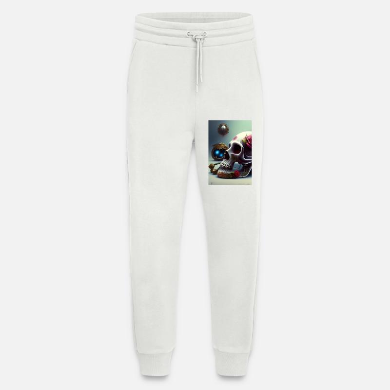 Abstrakte Totenkopf mit Rose - Jogginghose - made by SPREAD - OFF WHITE