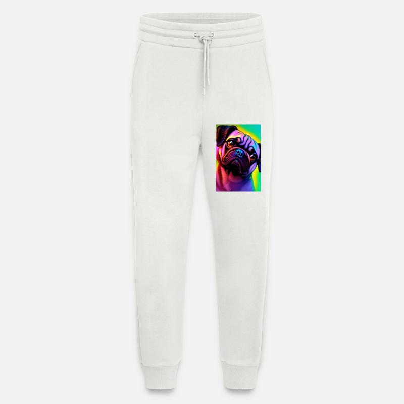 Mops Hund - Jogginghose - made by SPREAD - OFF WHITE