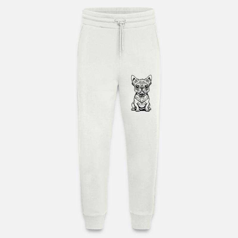 Süsser sitzender Hund - Jogginghose - made by SPREAD - OFF WHITE