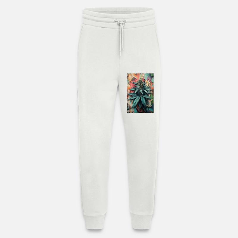 Graffiti Cannabis Leaf Art - Jogging Pants - made by SPREAD  - OFF WHITE