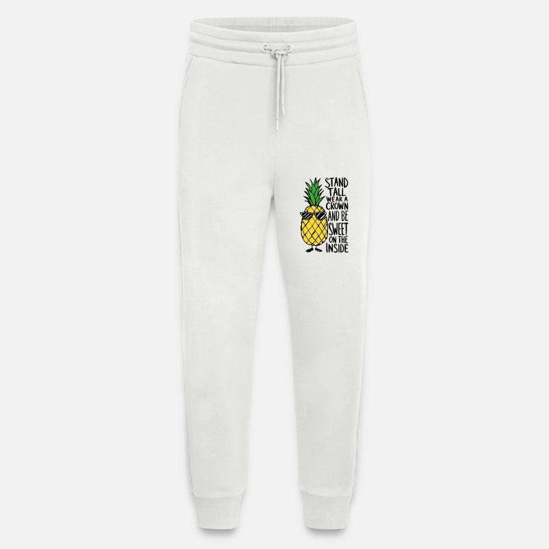 Cool Pineapple with "Stand Tall" - Jogginghose - made by SPREAD - OFF WHITE