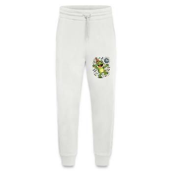 Grenouille de fête - Pantalon de jogging bio décontracté fabriqué en UE - OFF WHITE - Devant