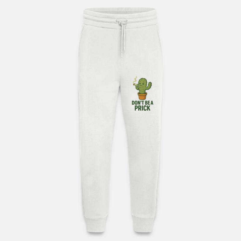 Kaktus mit Zigarre – Spruch - Jogginghose - made by SPREAD - OFF WHITE