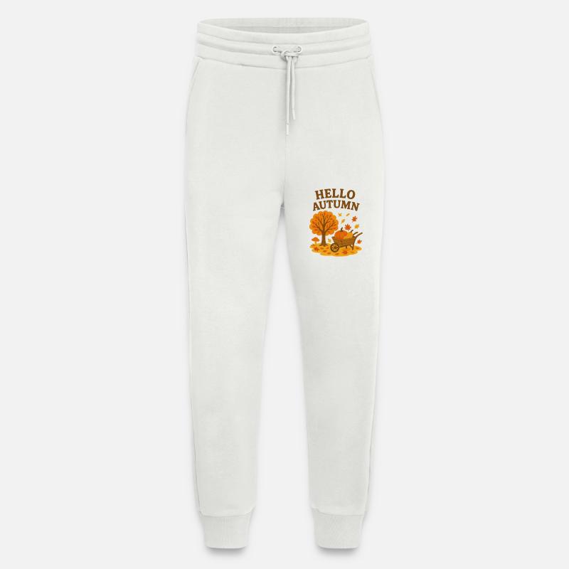 Herbstliches Willkommen mit Baum und Kürbis - Jogginghose - made by SPREAD - OFF WHITE