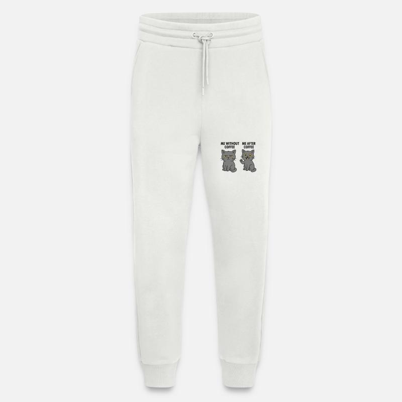 Katzenmeme: Mürrisch ohne Kaffee - Jogginghose - made by SPREAD - OFF WHITE