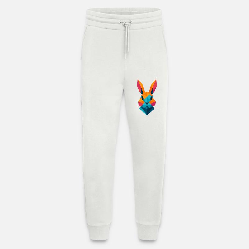 Hase | Hasenkopf Print / Druck / Design - Jogginghose - made by SPREAD - OFF WHITE
