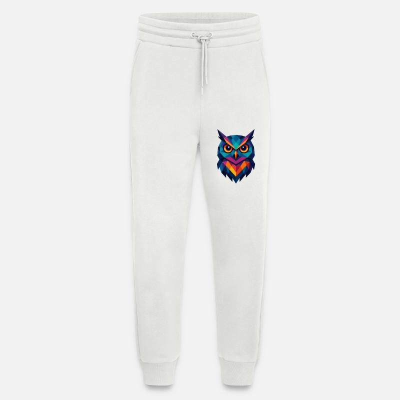 Eule | Eulenkopf Print - Jogginghose - made by SPREAD - OFF WHITE