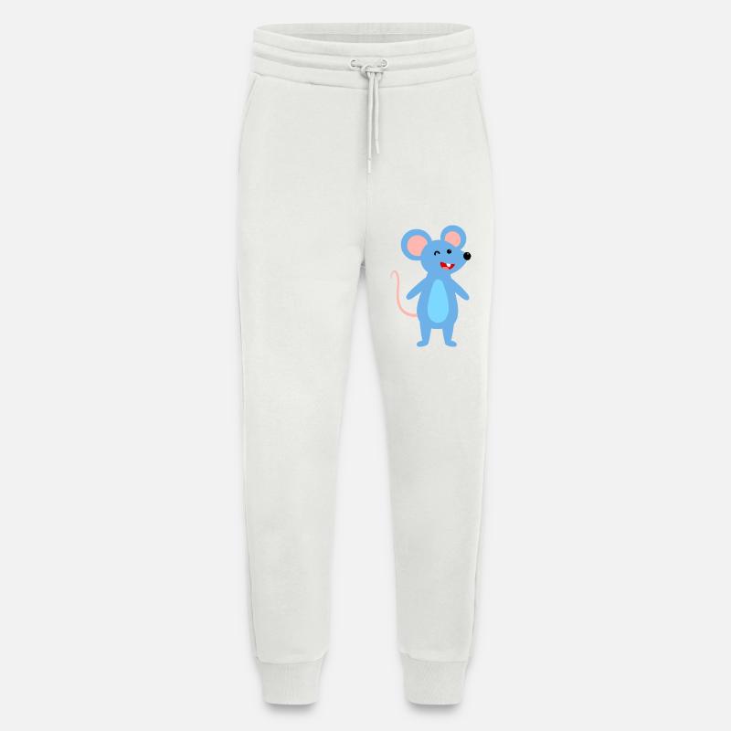 Winking blue mouse - Jogging Pants - made by SPREAD  - OFF WHITE