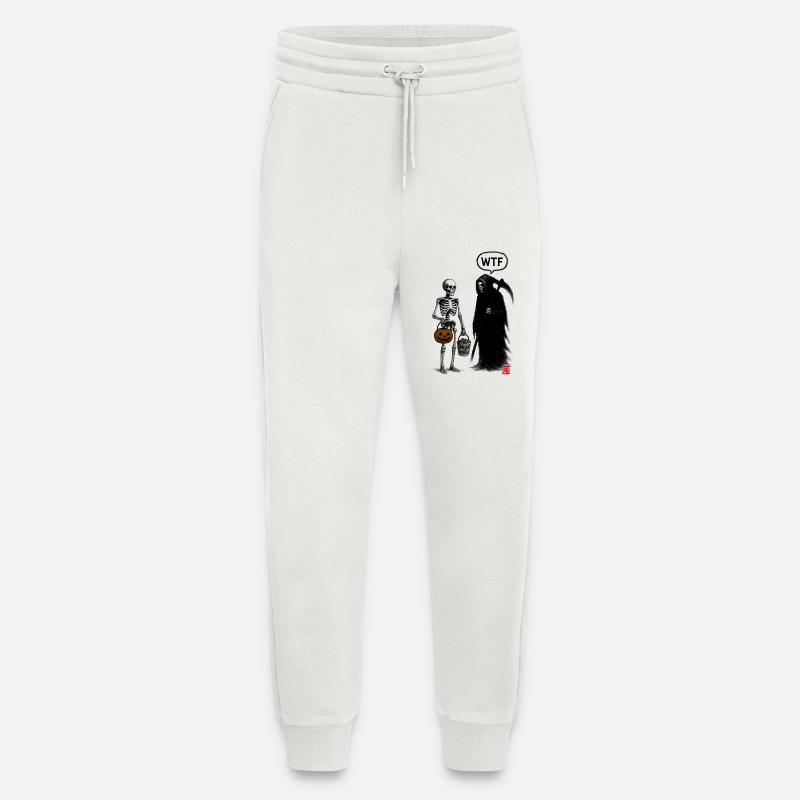 Lustiges Skelett Halloween T-Shirt – Süßes oder Saures - Jogginghose - made by SPREAD - OFF WHITE