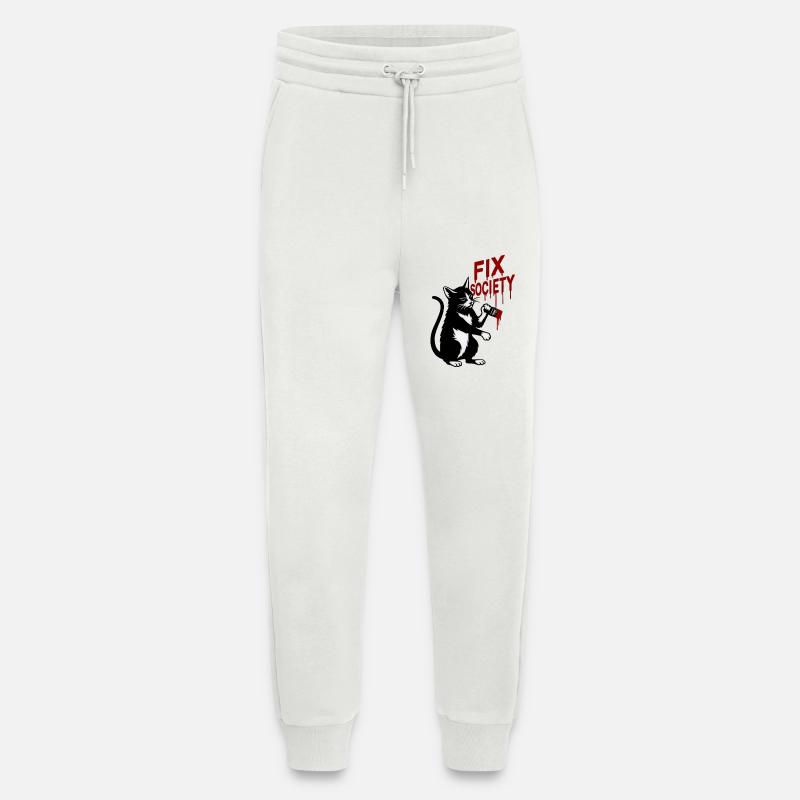 Graffiti Katze Fix Society - Jogginghose - made by SPREAD - OFF WHITE