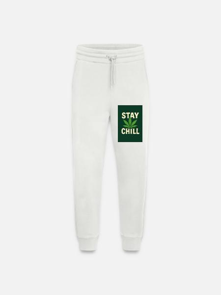 Stay Chill Cannabis Leaf - Jogging Pants - made by SPREAD  - OFF WHITE