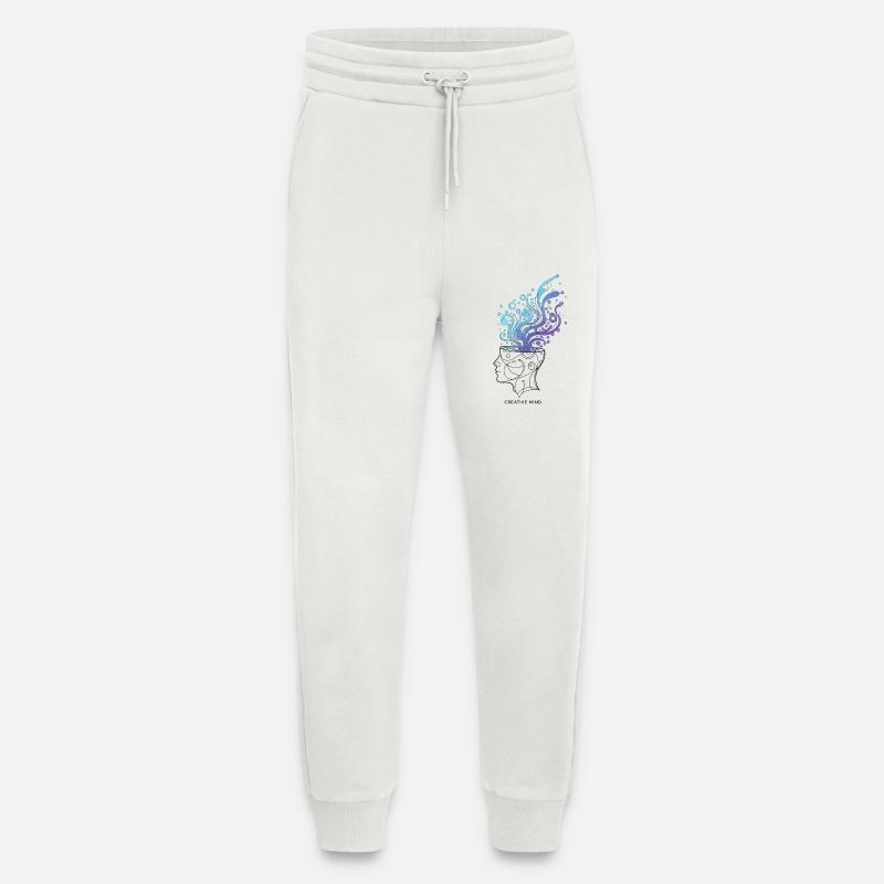 Creative Mind – Abstract Brain Illustration - Jogging Pants - made by SPREAD  - OFF WHITE