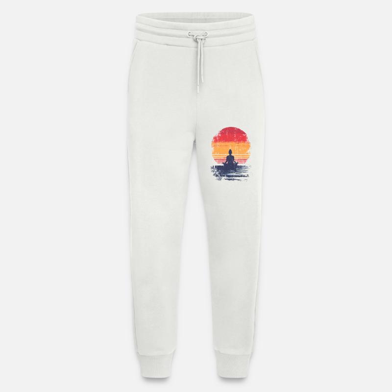 Sunset Meditation - Jogging Pants - made by SPREAD  - OFF WHITE