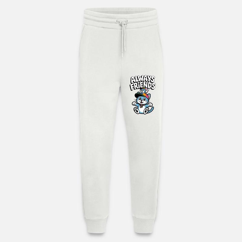 Katze und Maus Freundschaft - Jogginghose - made by SPREAD - OFF WHITE