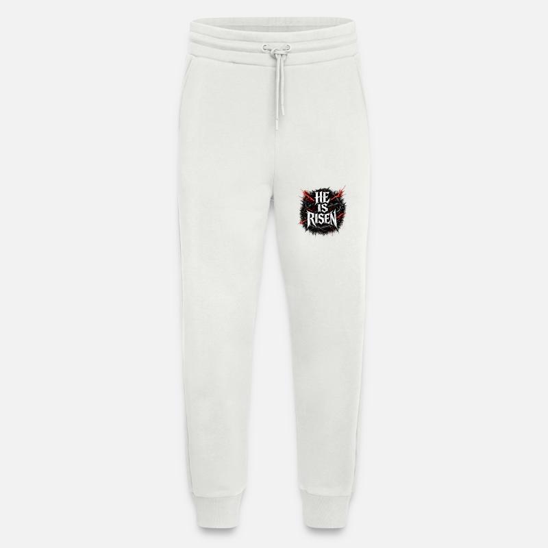 he is risen - Jogging Pants - made by SPREAD  - OFF WHITE