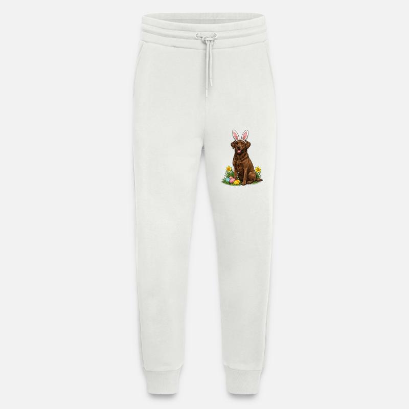 Easter Labrador with Bunny Ears - Jogging Pants - made by SPREAD  - OFF WHITE