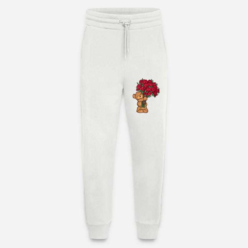 Baer_Blumen - Jogging Pants - made by SPREAD - OFF WHITE