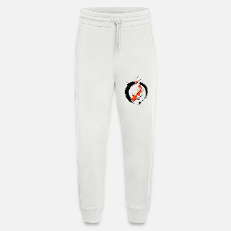 Zen Koi Ink Circle - Jogging Pants - made by SPREAD  - OFF WHITE