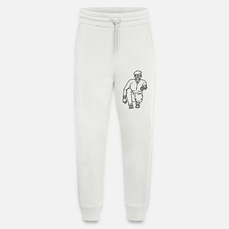 Petanque Spieler Linkshänder - Jogginghose - made by SPREAD - OFF WHITE