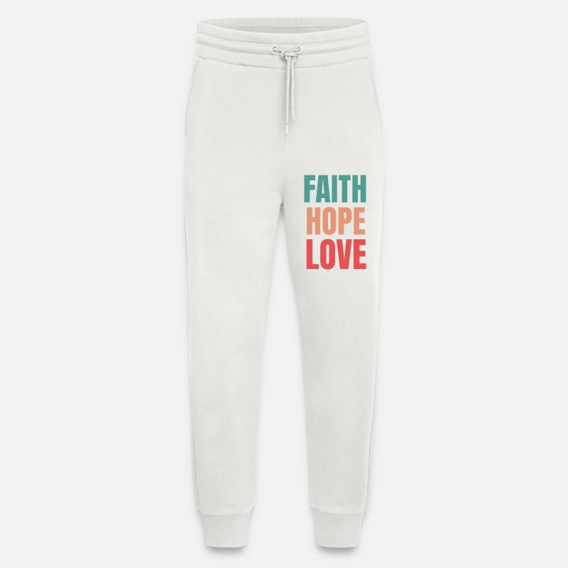 Glaube Hoffnung Liebe - Jogginghose - made by SPREAD - OFF WHITE