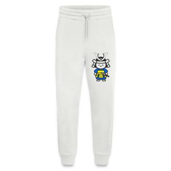 Kawaii Samurai Child in Yellow Blue - Jogging Pants - made by SPREAD  - OFF WHITE - Front