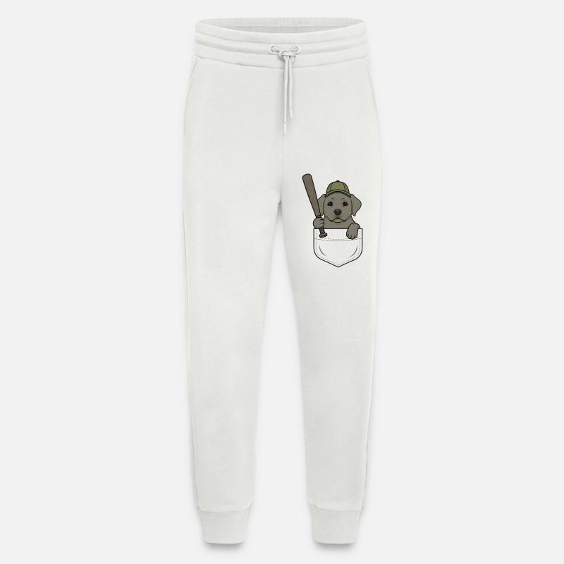 Pocket Player Hund Baseball - Jogginghose - made by SPREAD - OFF WHITE
