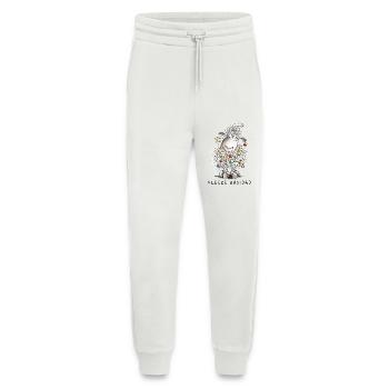 Fleece Navidad Weihnachtsschaf Cartoon Schaf - Jogginghose - made by SPREAD - OFF WHITE - Vorne