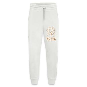 Mon Corps Mon Choix Féminisme Liberté - Pantalon de jogging bio décontracté fabriqué en UE - OFF WHITE - Devant