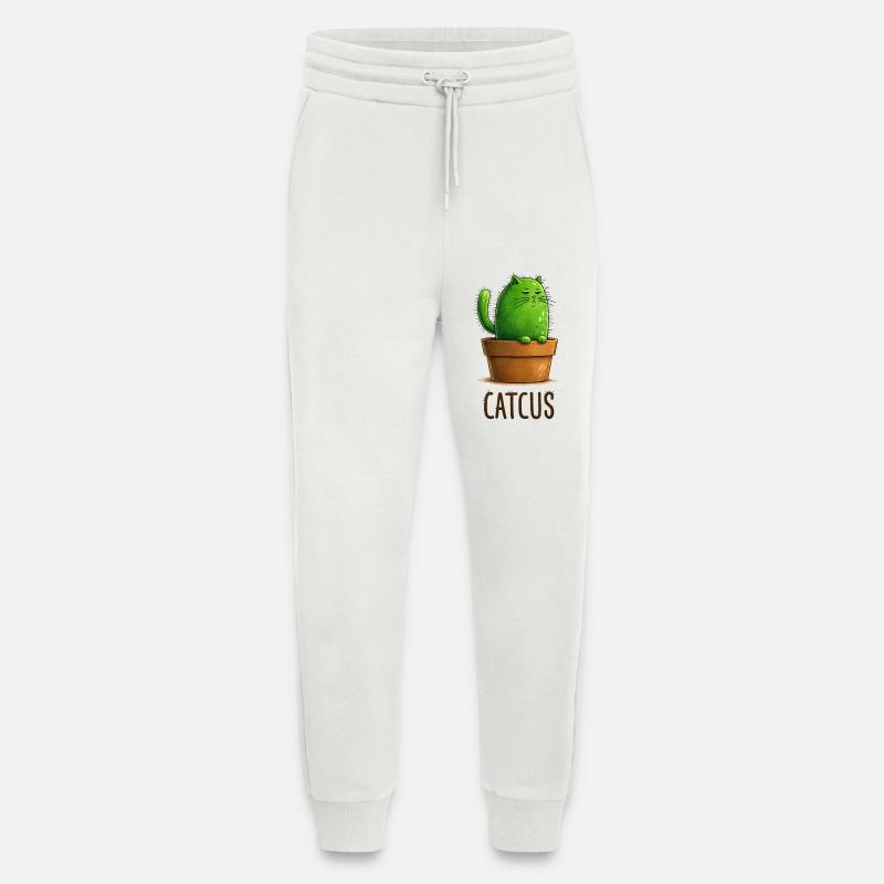 Catcus – Kaktuskatze mit Attitude - Jogginghose - made by SPREAD - OFF WHITE