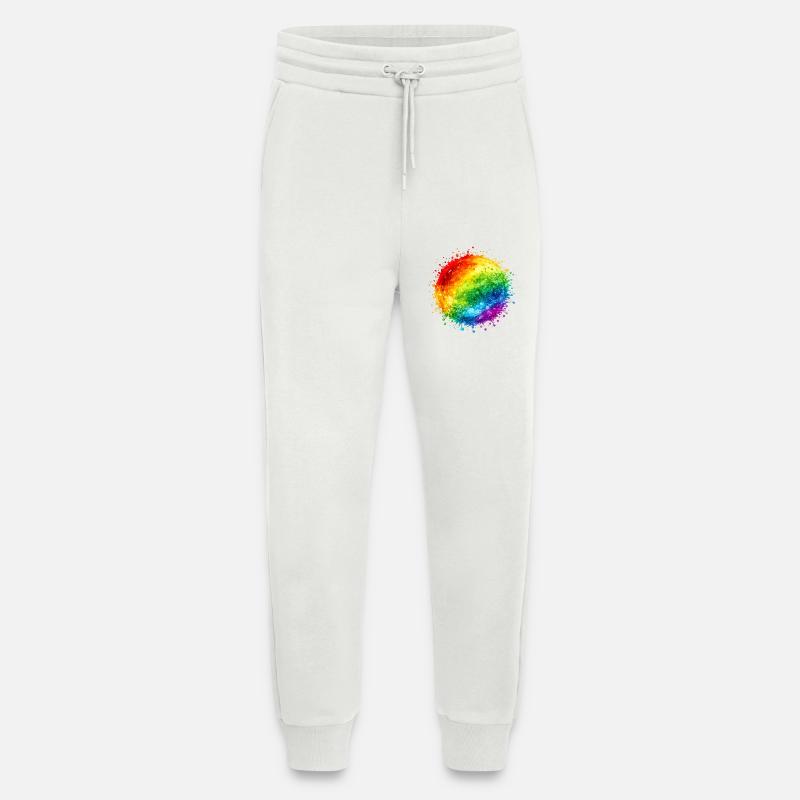 Regenbogenfarbene Farbspritzer Explosion - Jogginghose - made by SPREAD - OFF WHITE